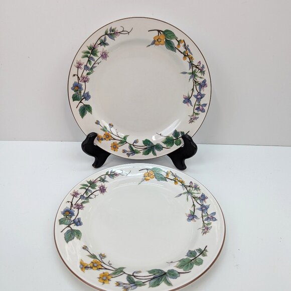 Vintage Woodhill by Citation 7 5/8" Floral Salad Plate Replacement Lot of 2 - Picture 1 of 8